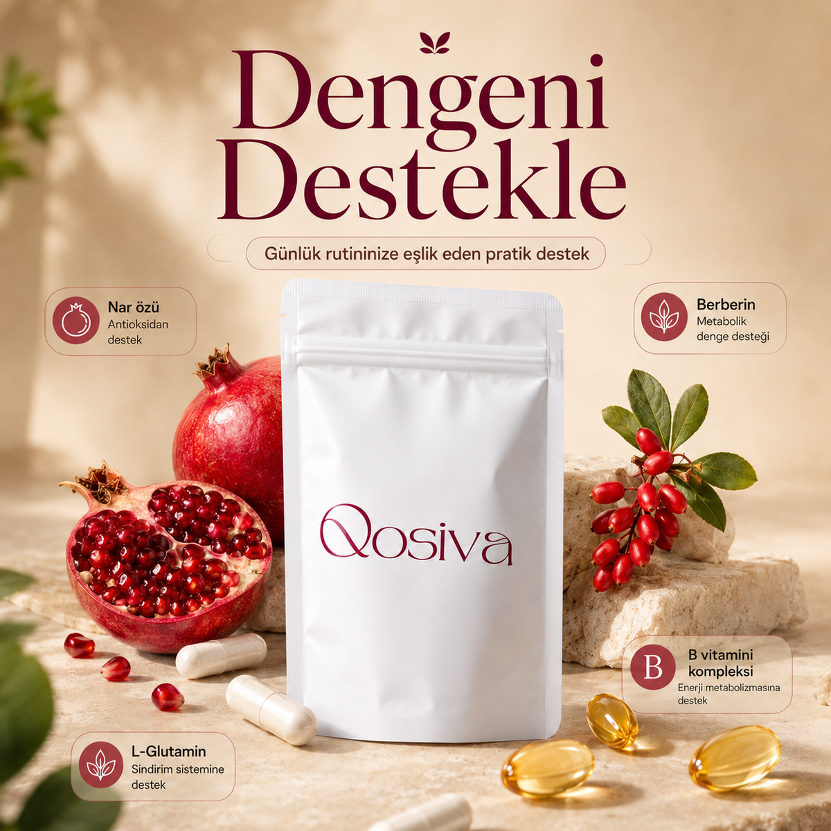 Qosiva Bitkisel Destek Bandı CO